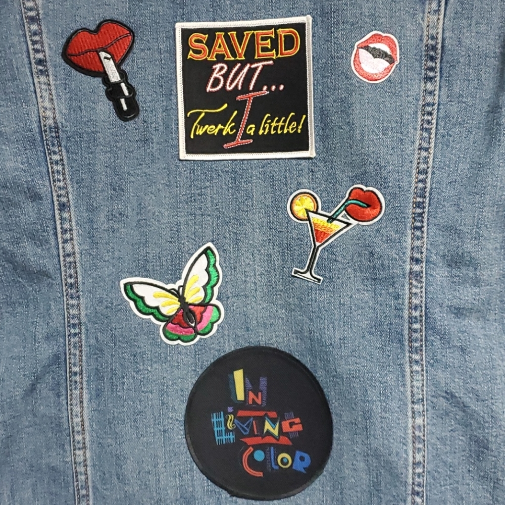 NWT custom 1 of a kind Denim Jacket - Picture 5 of 6